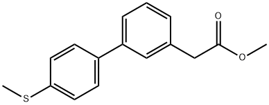 [1,1'-Biphenyl]-3-acetic acid, 4'-(methylthio)-, methyl ester Struktur