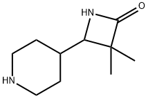 3,3-dimethyl-4-(piperidin-4-yl)azetidin-2-one Structure