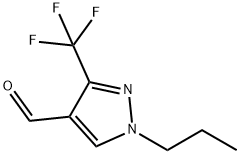 1H-Pyrazole-4-carboxaldehyde, 1-propyl-3-(trifluoromethyl)- 结构式