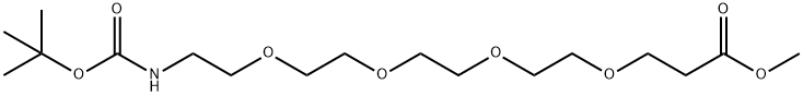 5,8,11,14-Tetraoxa-2-azaheptadecanedioic acid, 1-(1,1-dimethylethyl) 17-methyl ester 结构式