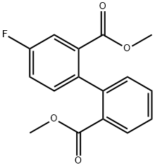 [1,1'-Biphenyl]-2,2'-dicarboxylic acid, 4-fluoro-, 2,2'-dimethyl ester 结构式