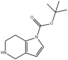 1H-Pyrrolo[3,2-c]pyridine-1-carboxylic acid, 4,5,6,7-tetrahydro-, 1,1-dimethylethyl ester 化学構造式
