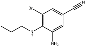 3-Amino-5-bromo-4-(propylamino)benzonitrile 结构式