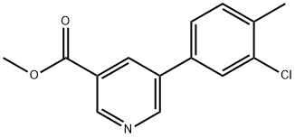 3-Pyridinecarboxylic acid, 5-(3-chloro-4-methylphenyl)-, methyl ester 结构式