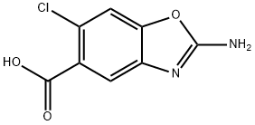 5-Benzoxazolecarboxylic acid, 2-amino-6-chloro- 结构式