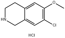 7-chloro-6-methoxy-1,2,3,4-tetrahydroisoquinoline hydrochloride Struktur