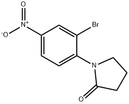 1-(2-Bromo-4-nitrophenyl)pyrrolidin-2-one 化学構造式