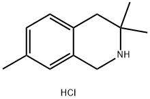 3,3,7-trimethyl-1,2,3,4-tetrahydroisoquinoline hydrochloride,1820707-18-3,结构式