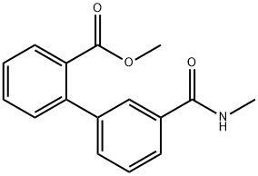 methyl 2-[3-(methylcarbamoyl)phenyl]benzoate Struktur