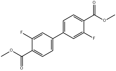 [1,1'-Biphenyl]-4,4'-dicarboxylic acid, 3,3'-difluoro-, 4,4'-dimethyl ester 结构式