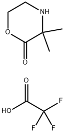 3,3-dimethylmorpholin-2-one, trifluoroacetic acid Structure