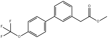 [1,1'-Biphenyl]-3-acetic acid, 4'-(trifluoromethoxy)-, methyl ester 结构式