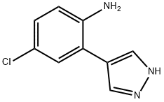 Benzenamine, 4-chloro-2-(1H-pyrazol-4-yl)- Structure