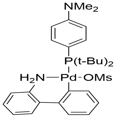 甲磺酸{[4-(N,N-(二甲氨)苯基]二叔丁基膦基}(2'-氨基-1,1'-联苯-2-基)钯(II),1820817-64-8,结构式