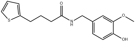 2-Thiophenebutanamide, N-[(4-hydroxy-3-methoxyphenyl)methyl]-,1820968-63-5,结构式