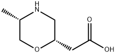 2-Morpholineacetic acid, 5-methyl-, (2S,5S)- Struktur