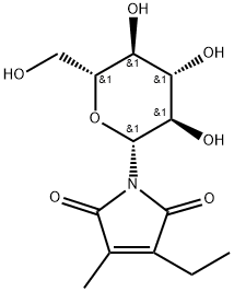 2-Ethyl-3-methylmaleimide N-β-D-glucopyranoside Structure