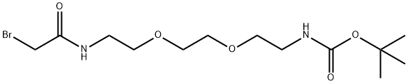 Bromoacetamido-PEG2 -Boc-amine Struktur