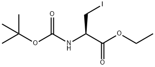 Alanine,N-[(1,1-dimethylethoxy)carbonyl]-3-iodo-,ethylester Structure