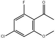 Ethanone, 1-(4-chloro-2-fluoro-6-methoxyphenyl)- Structure