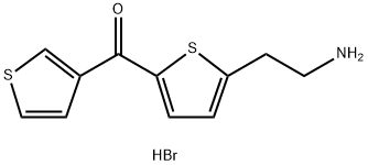 (5-(2-氨基乙基)噻吩-2-基)(噻吩-3-基)甲酮氢溴酸盐, 1822780-54-0, 结构式