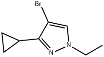 4-bromo-3-cyclopropyl-1-ethyl-1H-pyrazole Structure