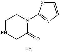 2-Piperazinone, 1-(2-thiazolyl)-, hydrochloride (1:1) Structure