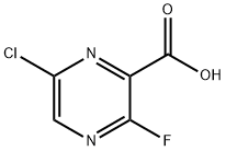 2-Pyrazinecarboxylic acid, 6-chloro-3-fluoro-,1823039-88-8,结构式