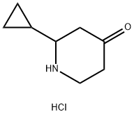 2-cyclopropylpiperidin-4-one hydrochloride,1823095-86-8,结构式