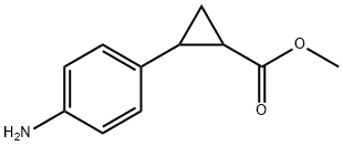 Cyclopropanecarboxylic acid, 2-(4-aminophenyl)-, methyl ester Structure