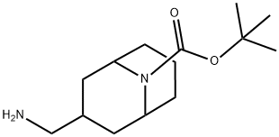 叔-丁基 3-(氨基甲基)-9-氮杂二环[3.3.1]壬烷-9-甲酸基酯 结构式