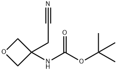 tert-Butyl (3-(cyanomethyl)oxetan-3-yl)carbamate Struktur