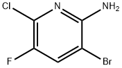 3-溴-6-氯-5-氟吡啶-2-胺 结构式