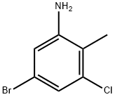Benzenamine, 5-bromo-3-chloro-2-methyl- Struktur