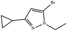 5-Bromo-3-cyclopropyl-1-ethyl-1H-pyrazole Struktur