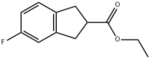 Ethyl 5-fluoro-2,3-dihydro-1H-indene-2-carboxylate Struktur