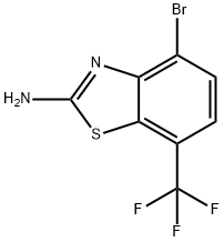 4-溴-7-(三氟甲基)-1,3-苯并噻唑-2-胺 结构式