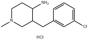 3-(3-Chlorobenzyl)-1-methylpiperidin-4-amine hydrochloride Struktur