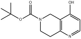 1,6-Naphthyridine-6(5H)-carboxylic acid, 7,8-dihydro-4-hydroxy-, 1,1-dimethylethyl ester 化学構造式