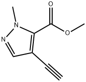 methyl 4-ethynyl-1-methyl-1H-pyrazole-5-carboxylate Structure