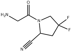 2-Pyrrolidinecarbonitrile, 1-(2-aminoacetyl)-4,4-difluoro- Structure