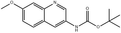 Carbamic acid, N-(7-methoxy-3-quinolinyl)-, 1,1-dimethylethyl ester Struktur