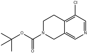 2,7-Naphthyridine-2(1H)-carboxylic acid, 5-chloro-3,4-dihydro-, 1,1-dimethylethyl ester 化学構造式