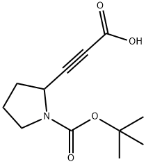 3-{1-[(TERT-BUTOXY)CARBONYL]PYRROLIDIN-2-YL}PROP-2-YNOIC ACID, 1823864-13-6, 结构式