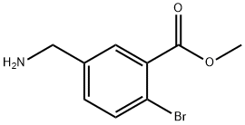 Benzoic acid, 5-(aminomethyl)-2-bromo-, methyl ester Structure