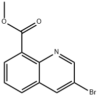 8-Quinolinecarboxylic acid, 3-bromo-, methyl ester Struktur