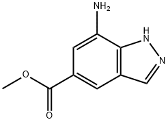 1H-Indazole-5-carboxylic acid, 7-amino-, methyl ester Struktur