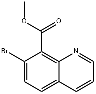 8-Quinolinecarboxylic acid, 7-bromo-, methyl ester Struktur