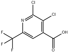 4-Pyridinecarboxylic acid, 2,3-dichloro-6-(trifluoromethyl)- Structure