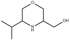 3-Morpholinemethanol, 5-(1-methylethyl)- Structure